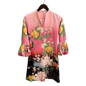 NY & Co. Japanese Cherry Blossom Dress Size XS